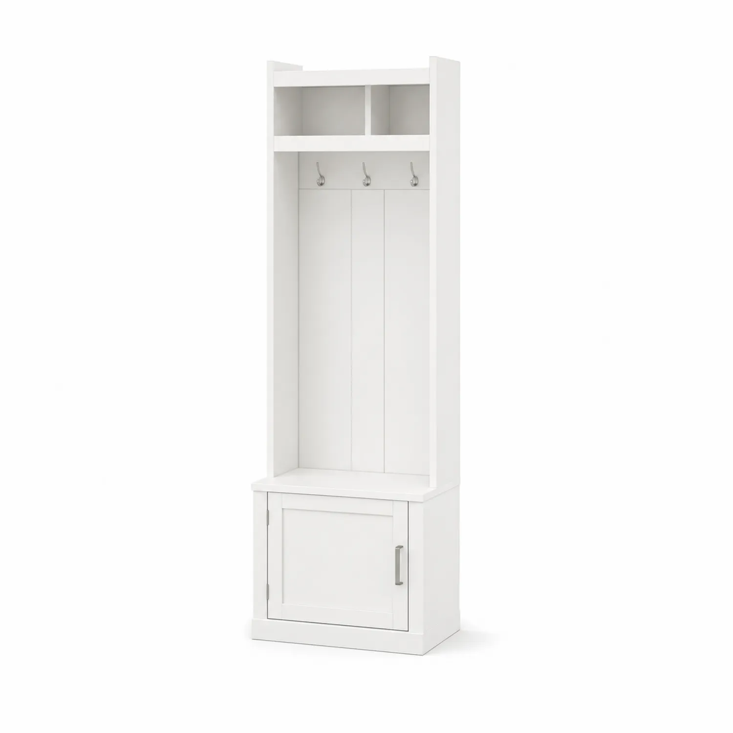 Appendiabiti Verticale in Legno MDF Bianco 67x40x190 cm