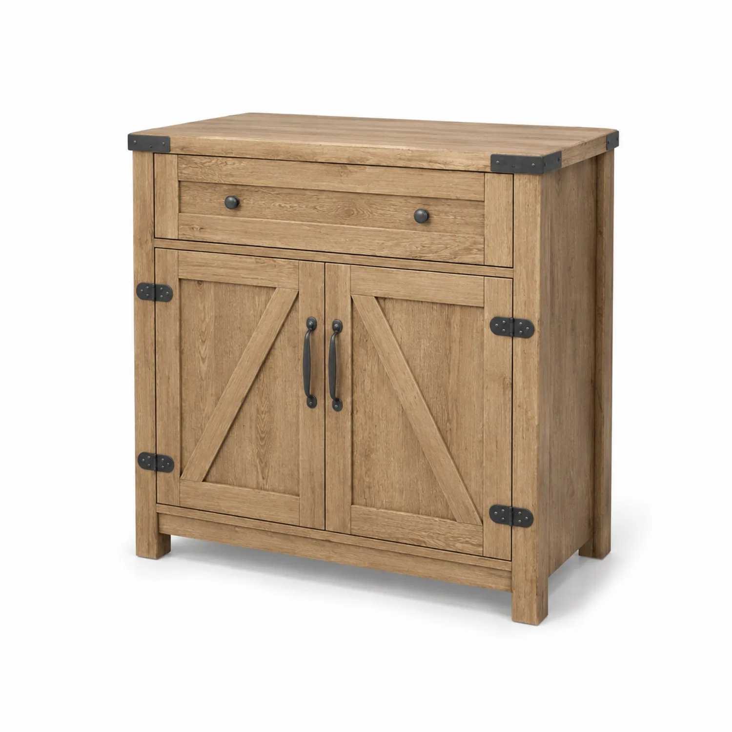 Credenza in legno con cassetto e ante, 80x40x90 cm