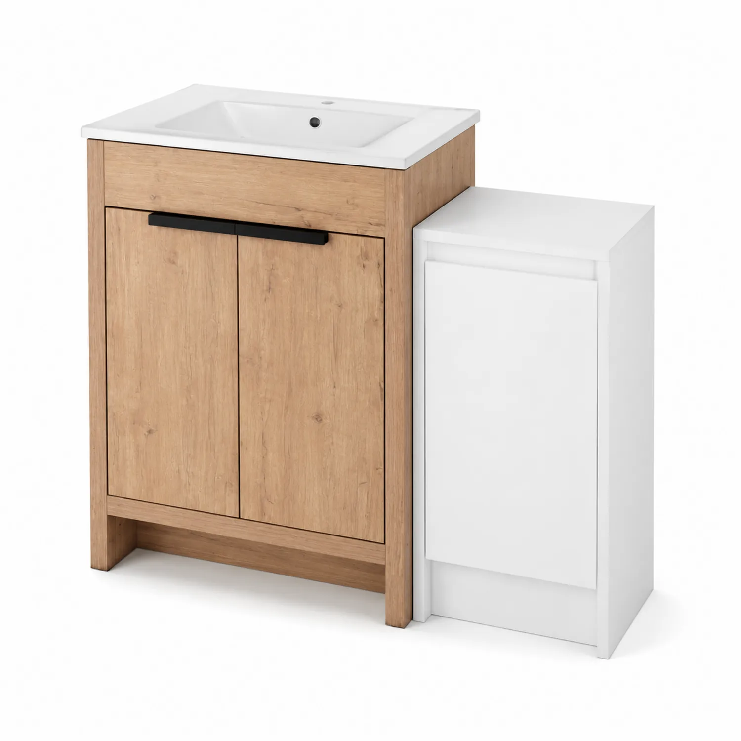 Mobile Lavabo Singolo in Legno e Resina