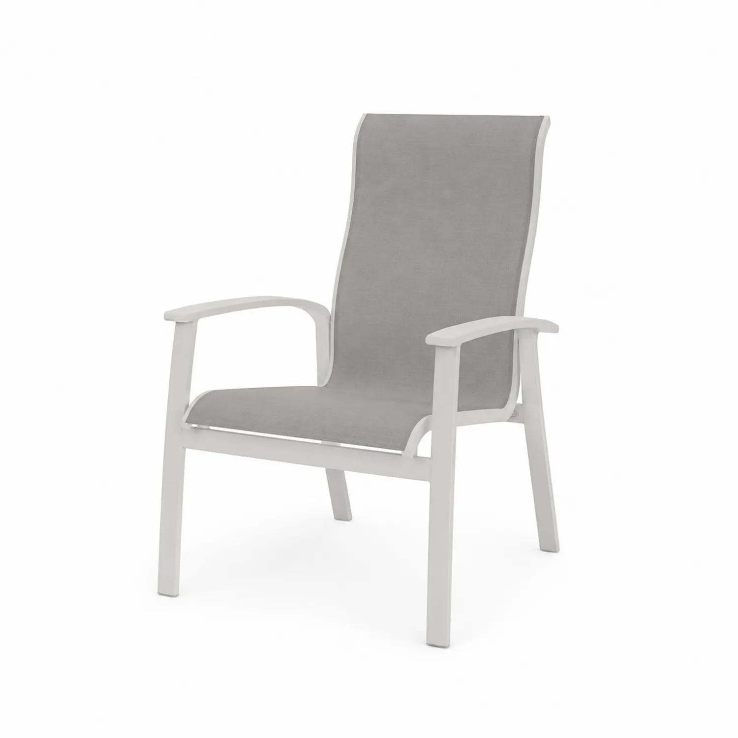 Sedia da giardino in alluminio e textilene grigio 65x75x110 cm