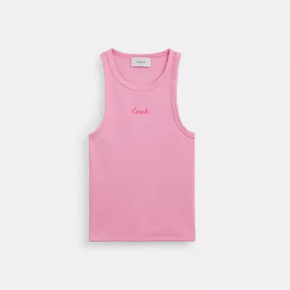 Ribbed Cothtach Script Tank Top