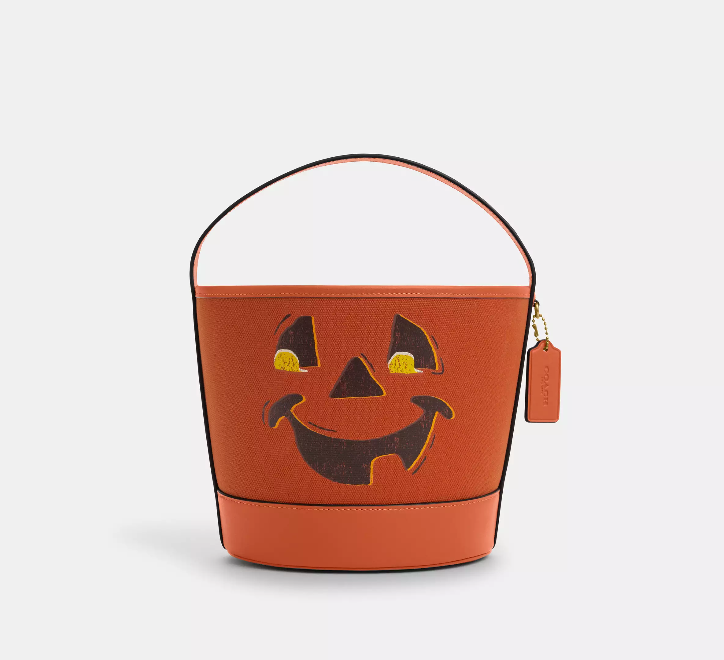 Trick Or Treat Bucket With Halloween Pumpkin In Regenerative Cotton