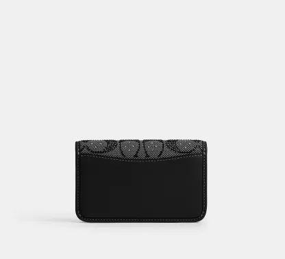 Essential Slim Card Case In Crystal Signature Jacquard
