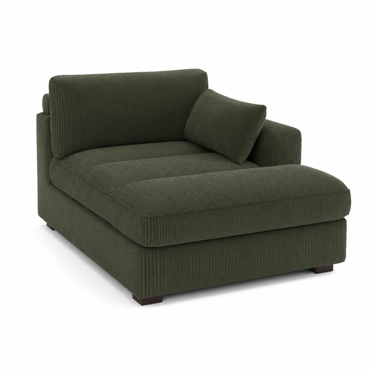 Chaise Longue de Terciopelo Verde Oscuro 150cm-Melvitor