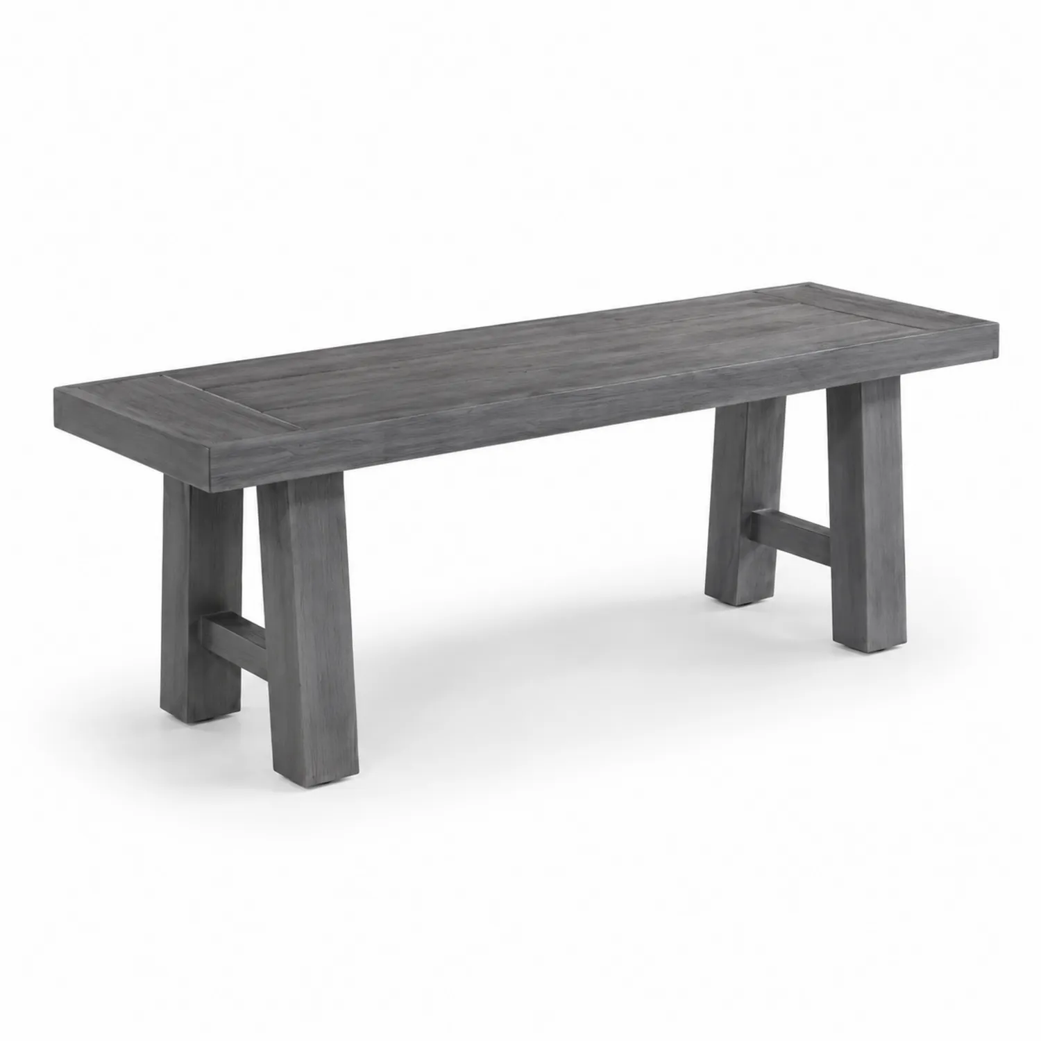 Banco de madera de acacia gris 150x35x45 cm-Melvitor
