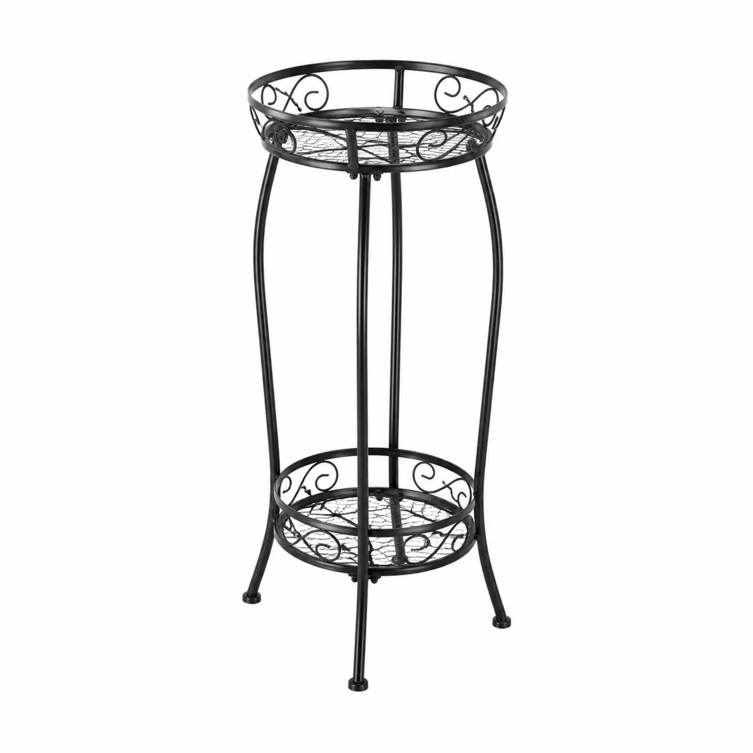 Soporte para Plantas de Metal Negro 70cm-Melvitor