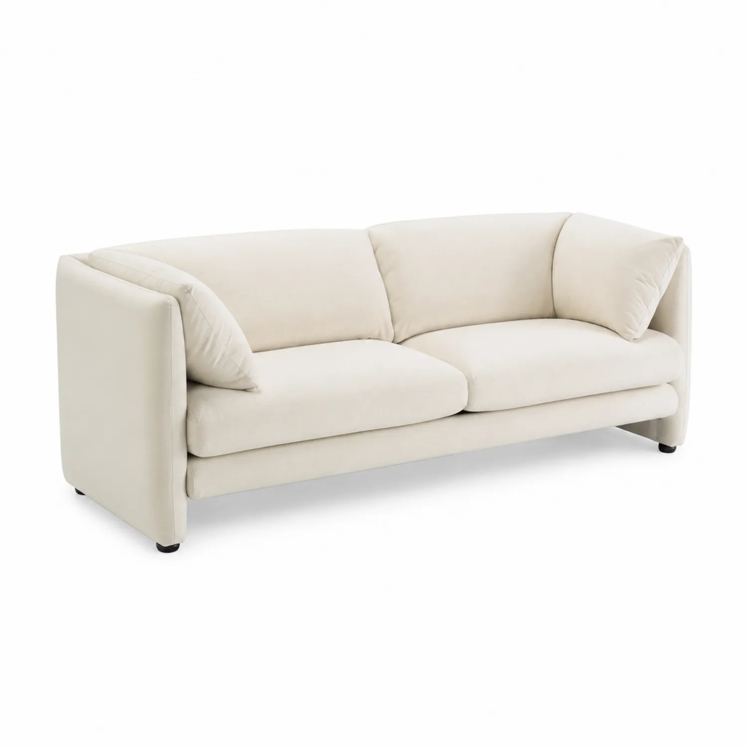 Sofá de 3 plazas de tela poliéster Beige-Melvitor
