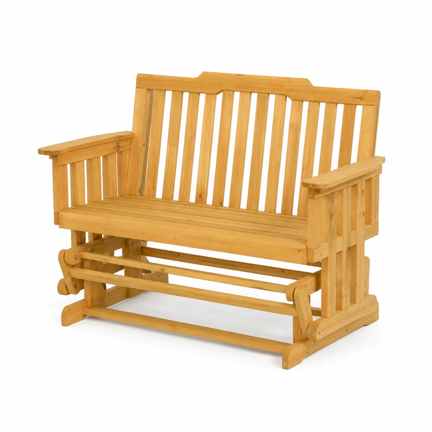 Banco mecedor de madera de acacia para exterior