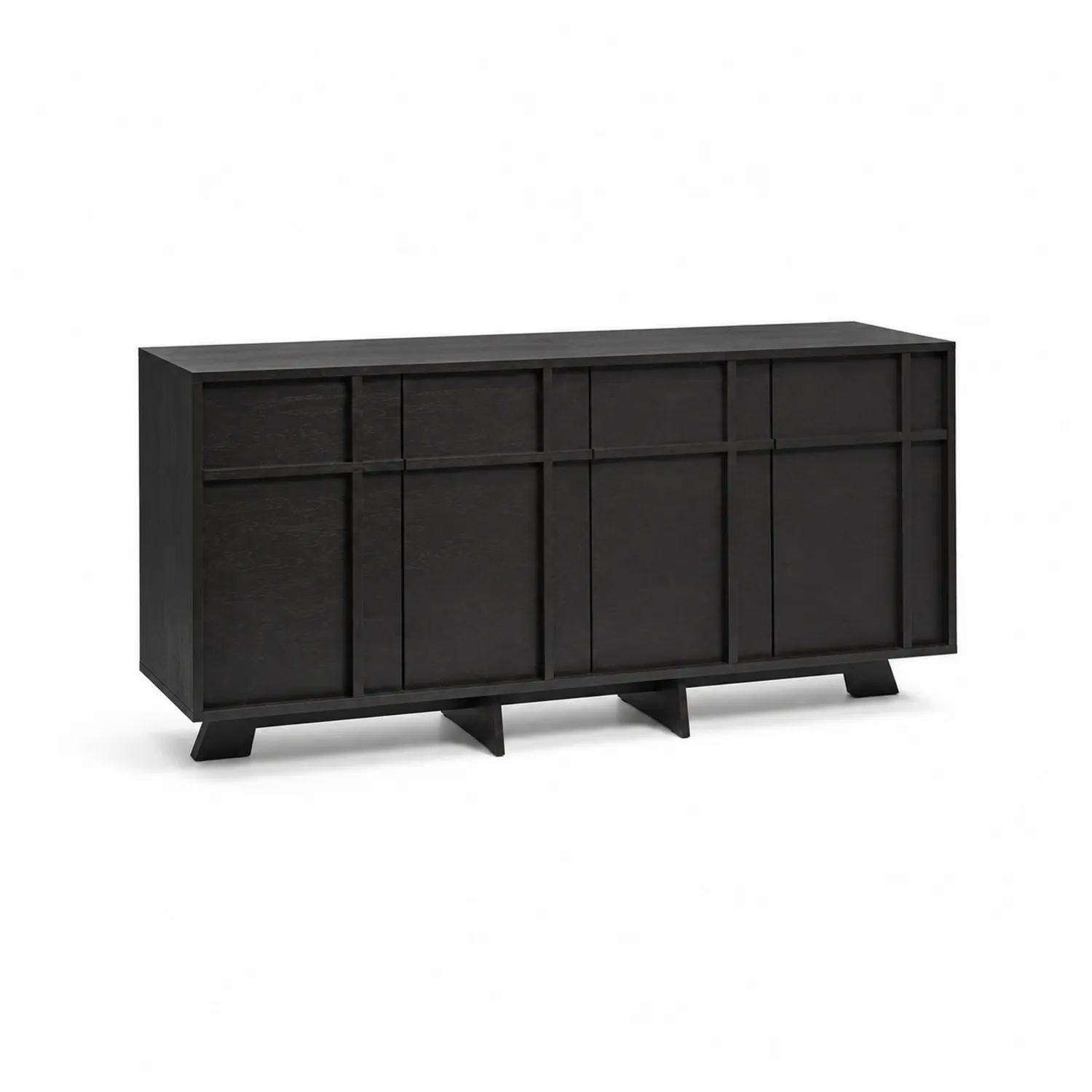 Aparador de Madera de Roble Negro 180x45x80 cm