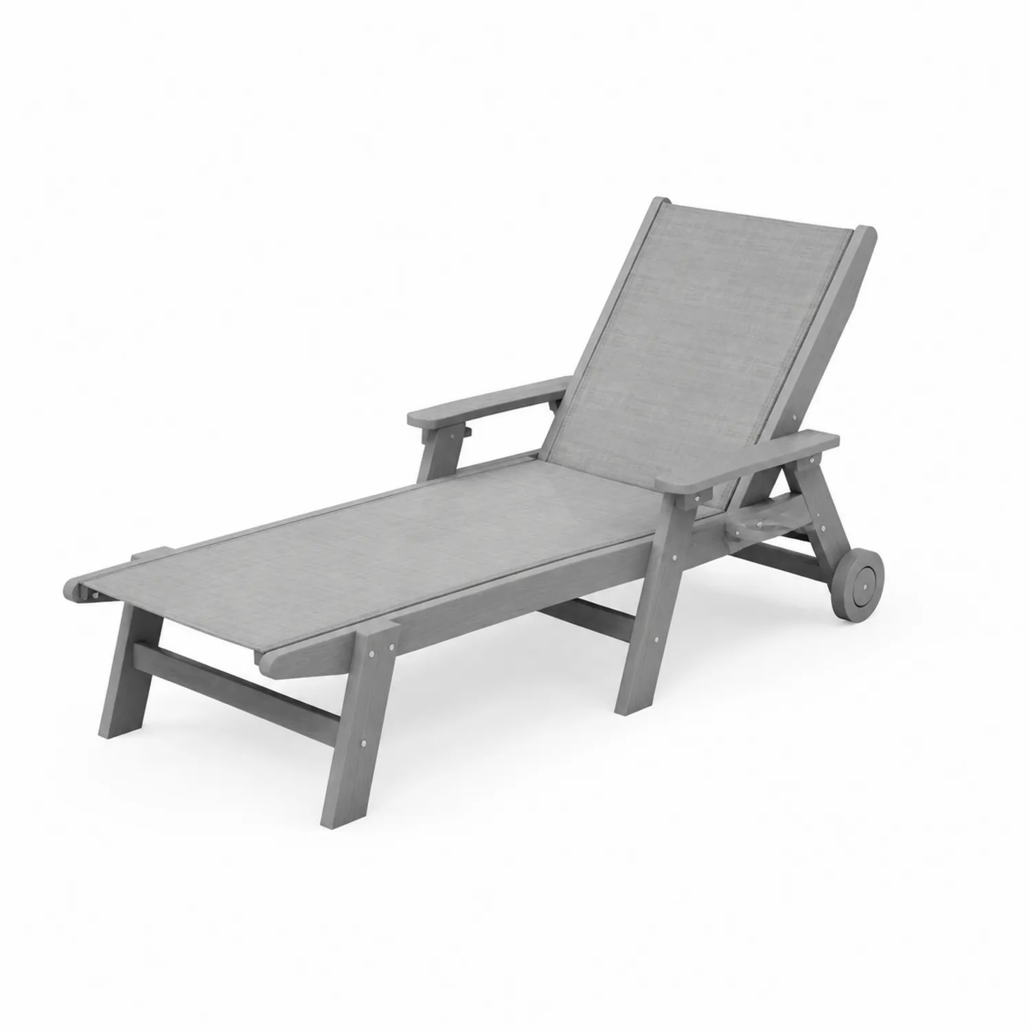 Tumbona reclinable de madera de acacia gris