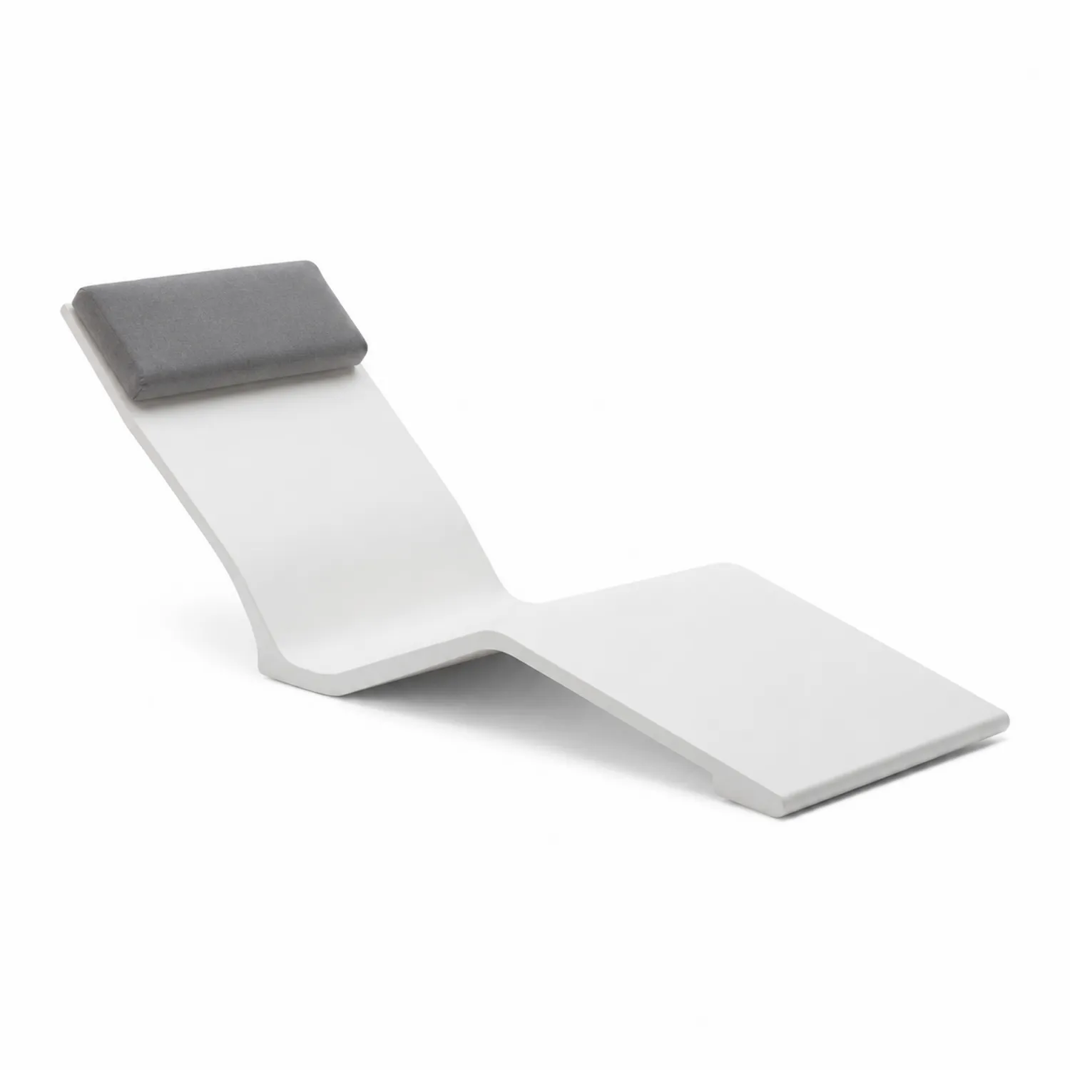 Tumbona de Polietileno para Exterior 200x70x80 cm Blanco y Gris