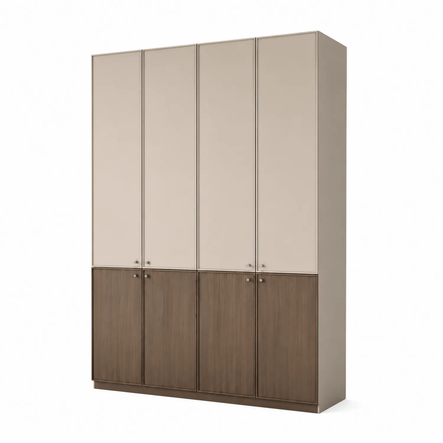 Armario de Madera con Puertas Beige y Marrón
