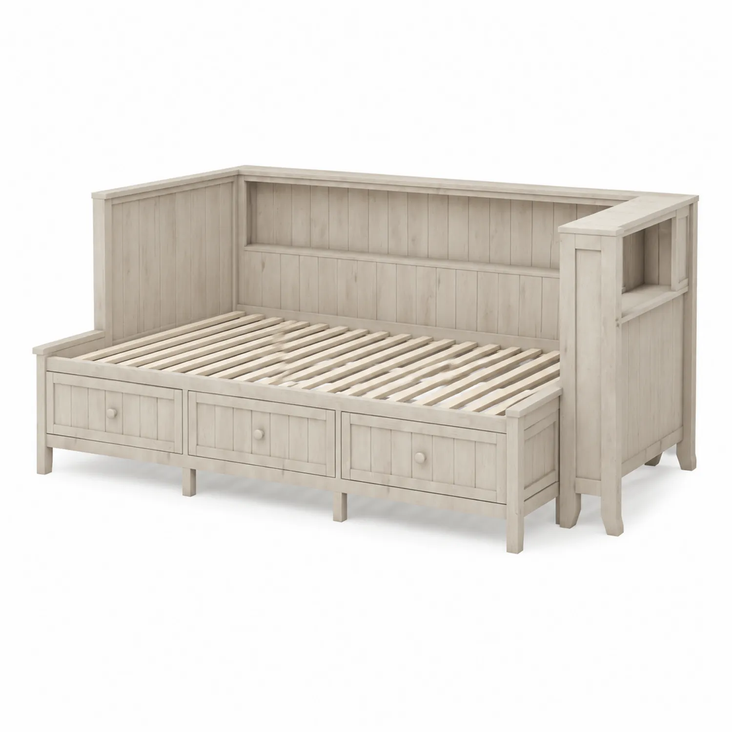 Cama de día de madera con cajones 200x90 cm