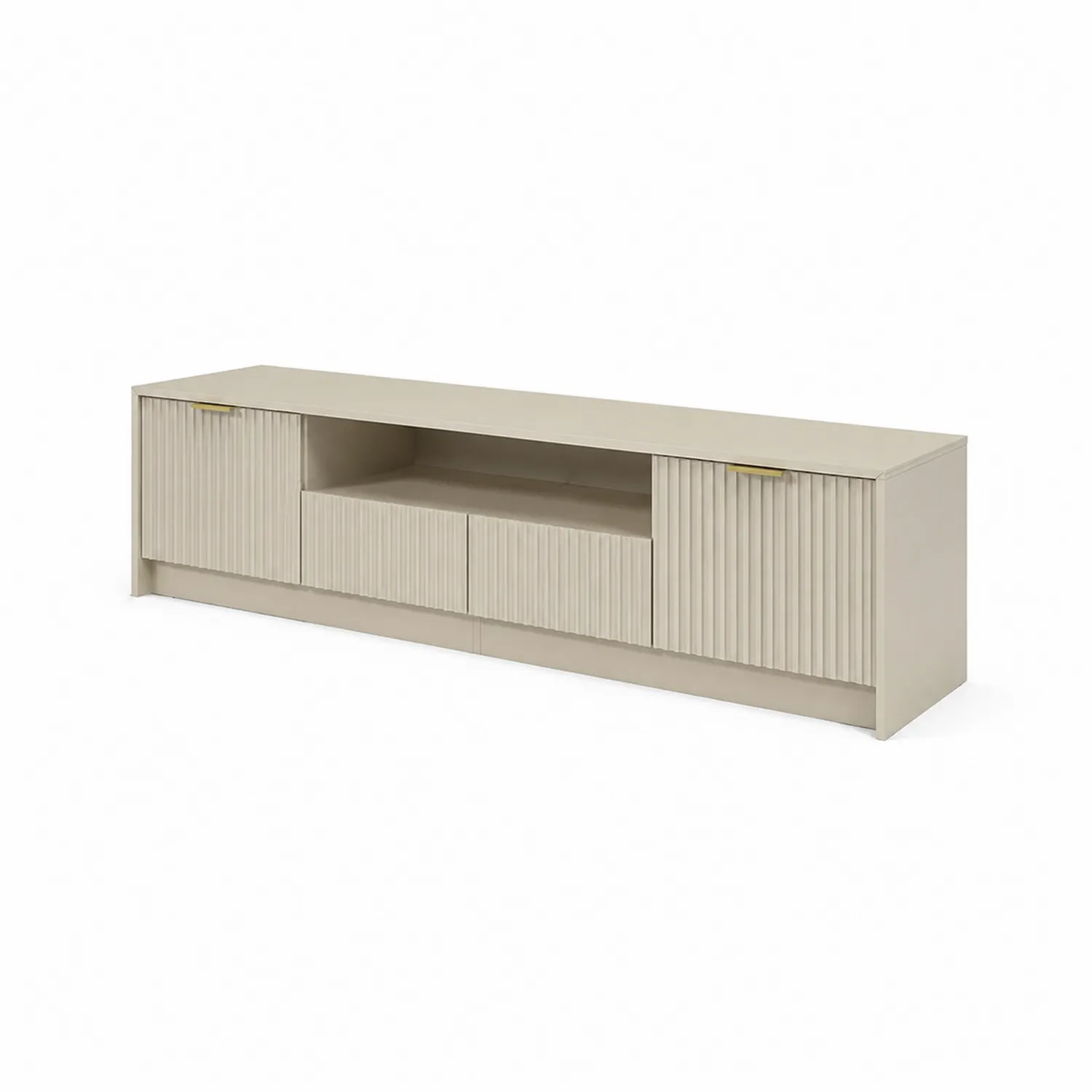 Mueble de TV de MDF con almacenamiento Beige 180 cm x 40 cm x 50 cm