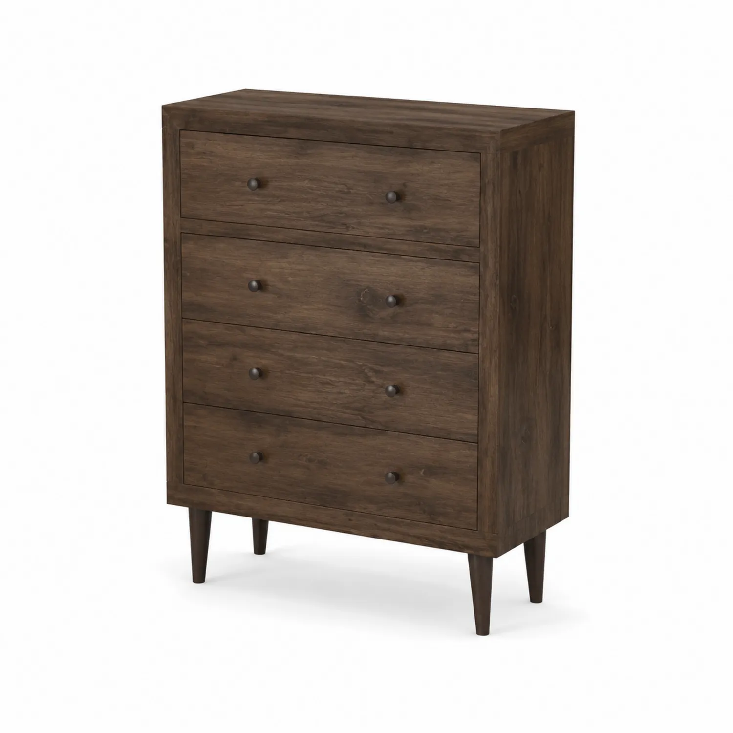 Cajonera de Madera Maciza con 4 Cajones 90x45x120 cm