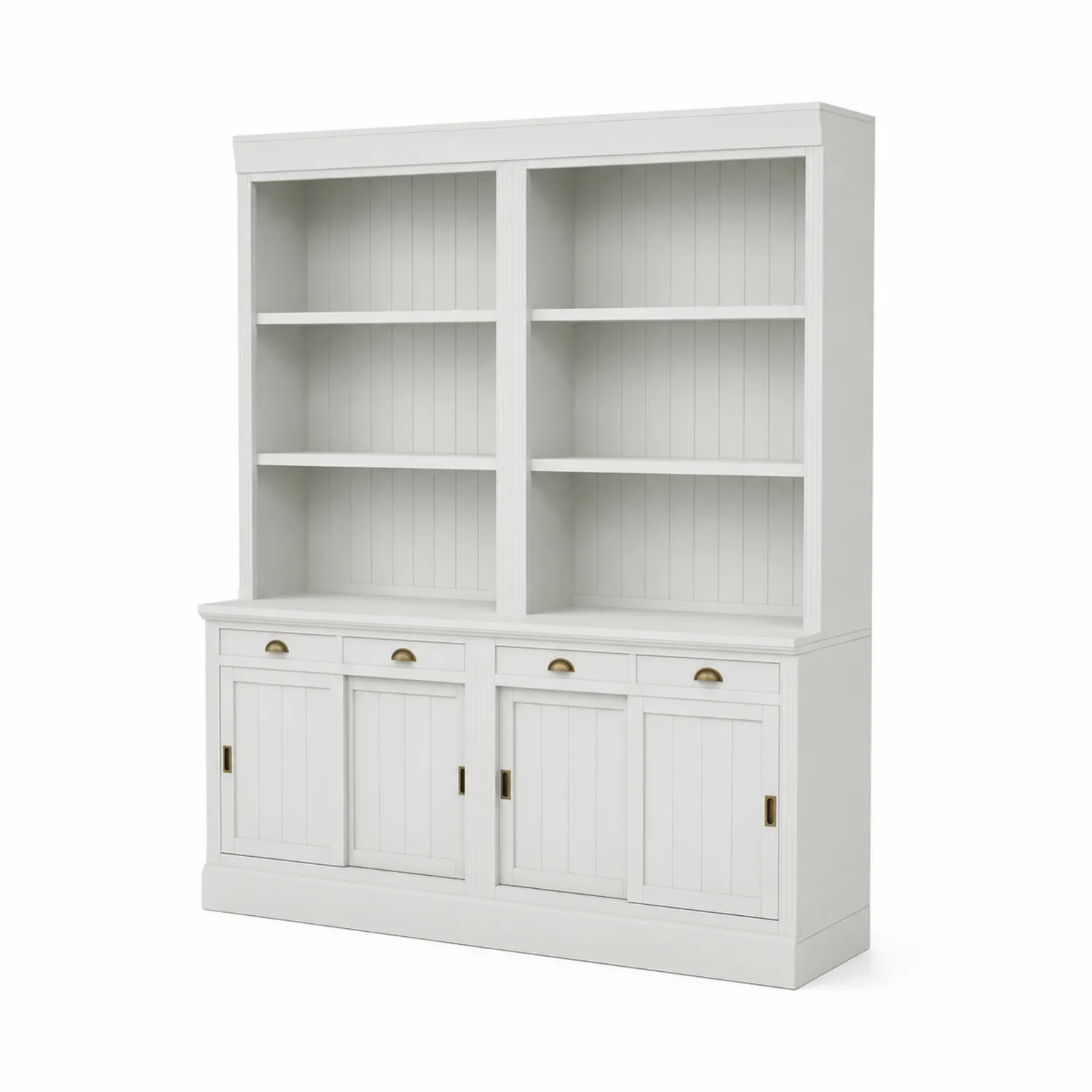 Estantería de Madera con Puertas y Estantes Abiertos 200x120x40cm