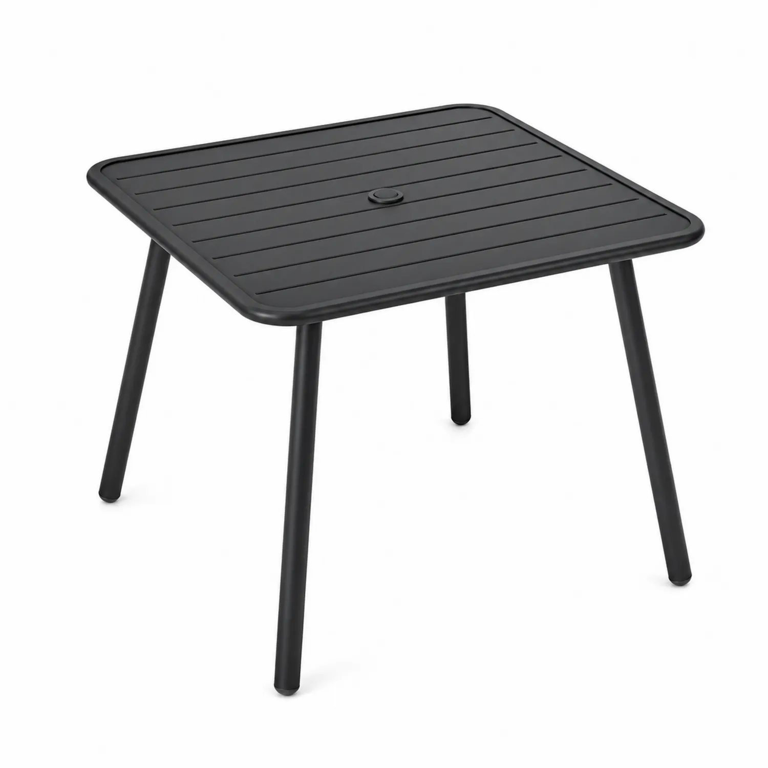Mesa de jardín de metal cuadrada 90x90 cm Negro