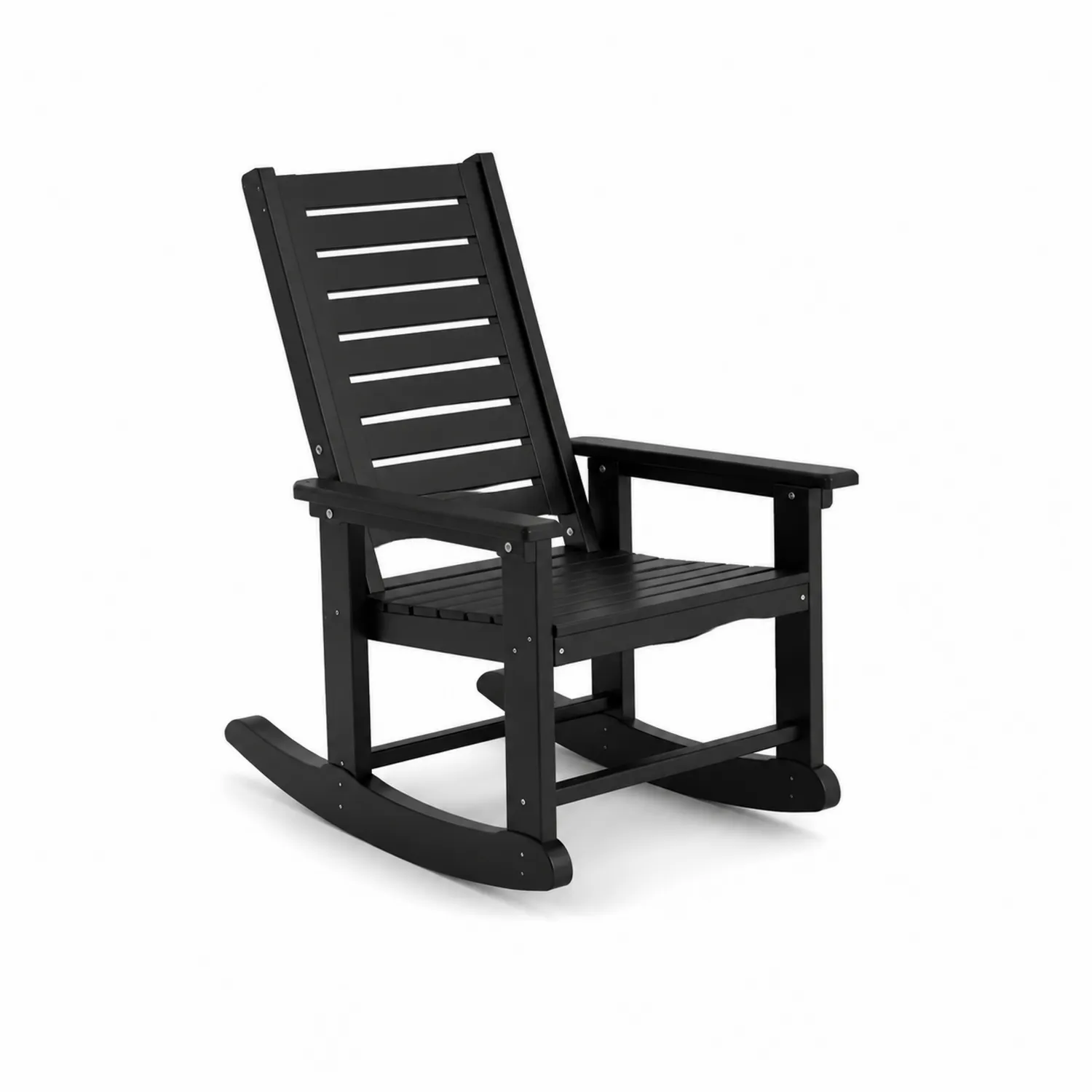 Silla mecedora de madera negra