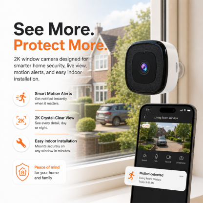 2K Window Security Camera for Smarter Home Protection