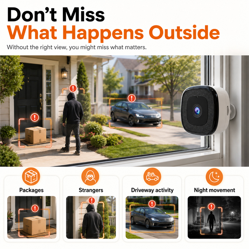 2K Window Security Camera for Smarter Home Protection