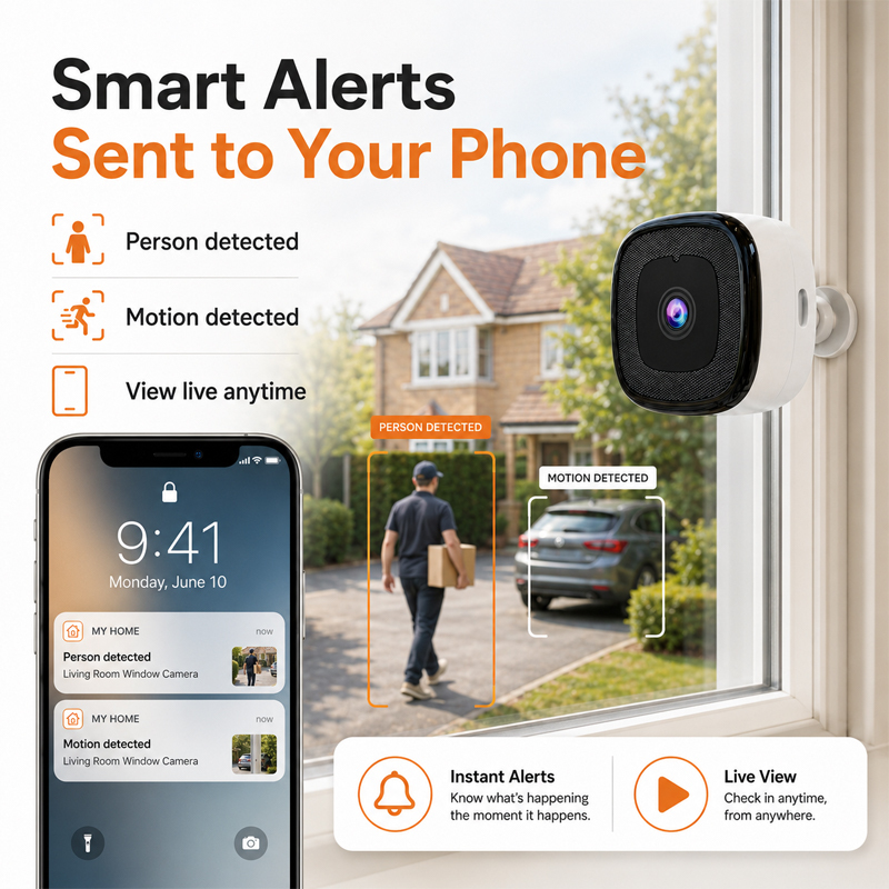 2K Window Security Camera for Smarter Home Protection