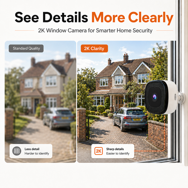 2K Window Security Camera for Smarter Home Protection