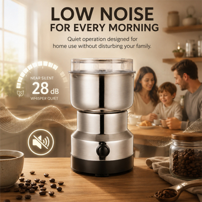 Portable Electric Grinder for Coffee Beans, Spices, Nuts & Grains – One-Touch Fast Grinding, Compact Kitchen Grinding Machine