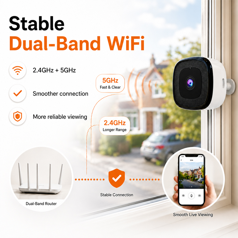 2K Window Security Camera for Smarter Home Protection