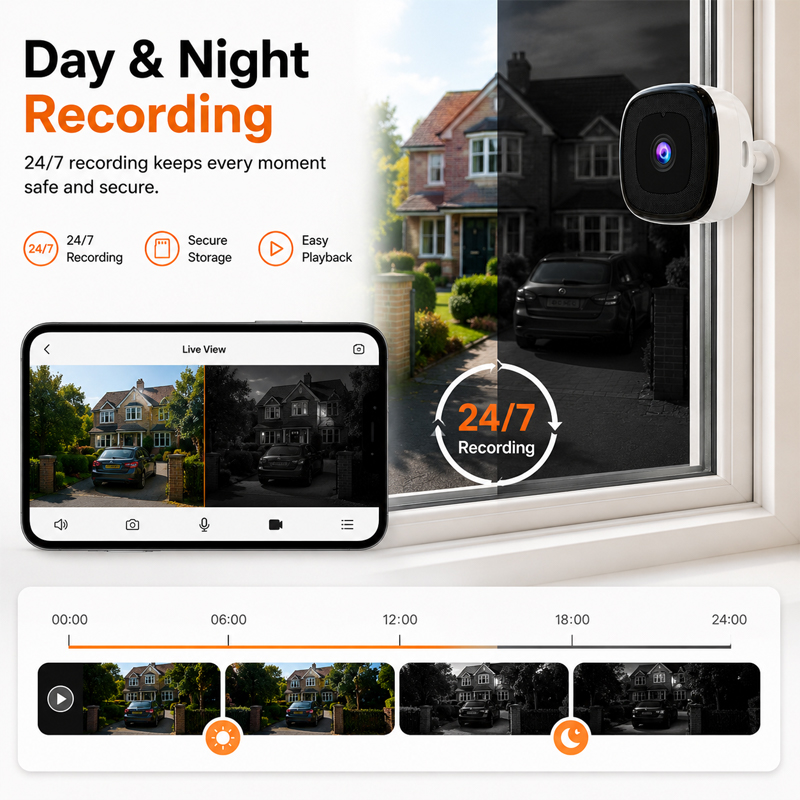 2K Window Security Camera for Smarter Home Protection
