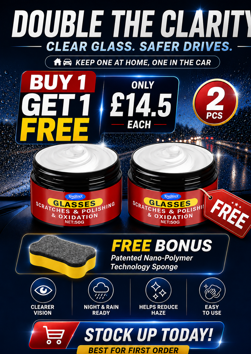 Buy 1 Get 1 Free🚗 Scratch Repair Wax | 10s Fix | 50% Off | Professional Formula | DIY Wax 🛡️