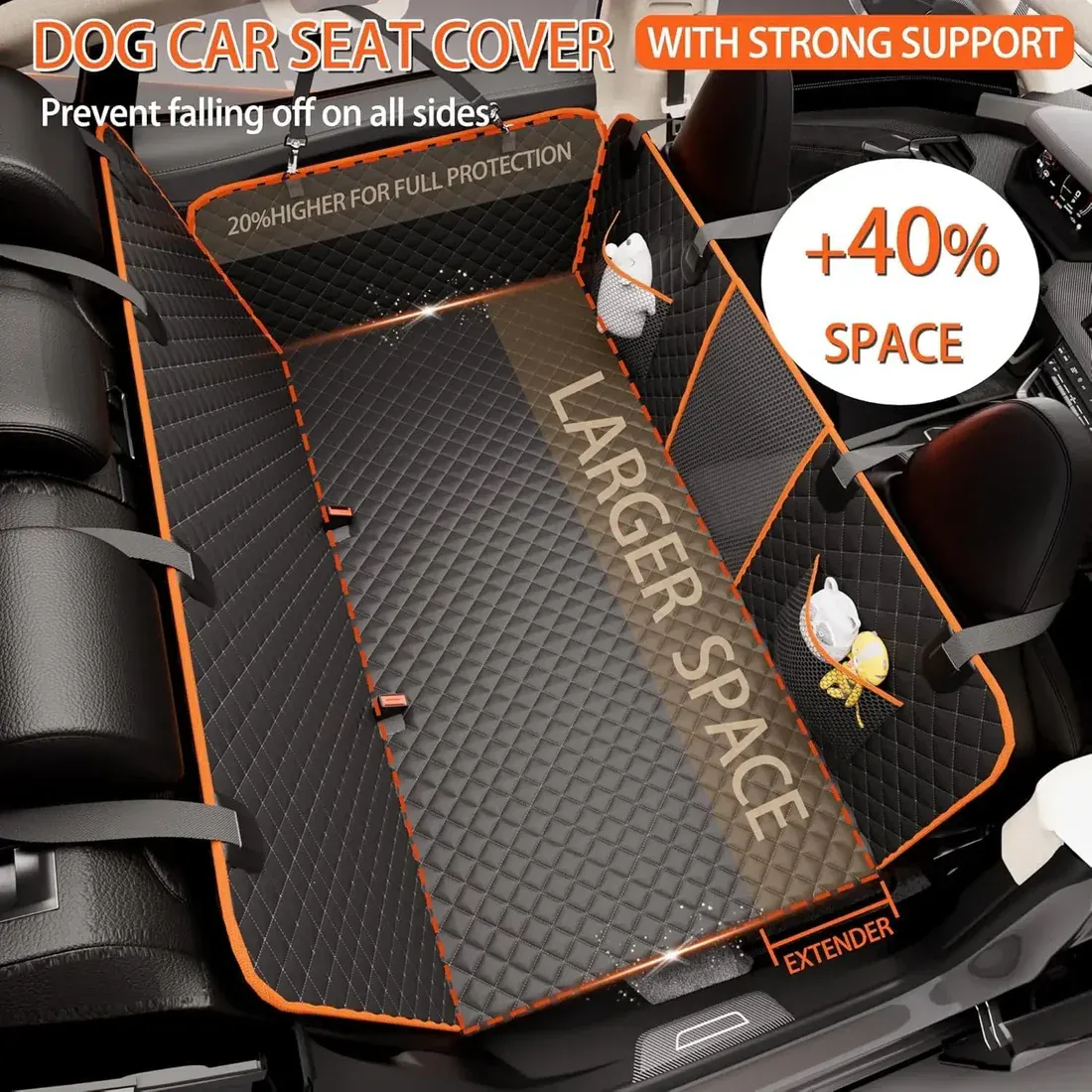 Rider™2.0🐾Hard-Bottom Seat Protector for Big Dogs