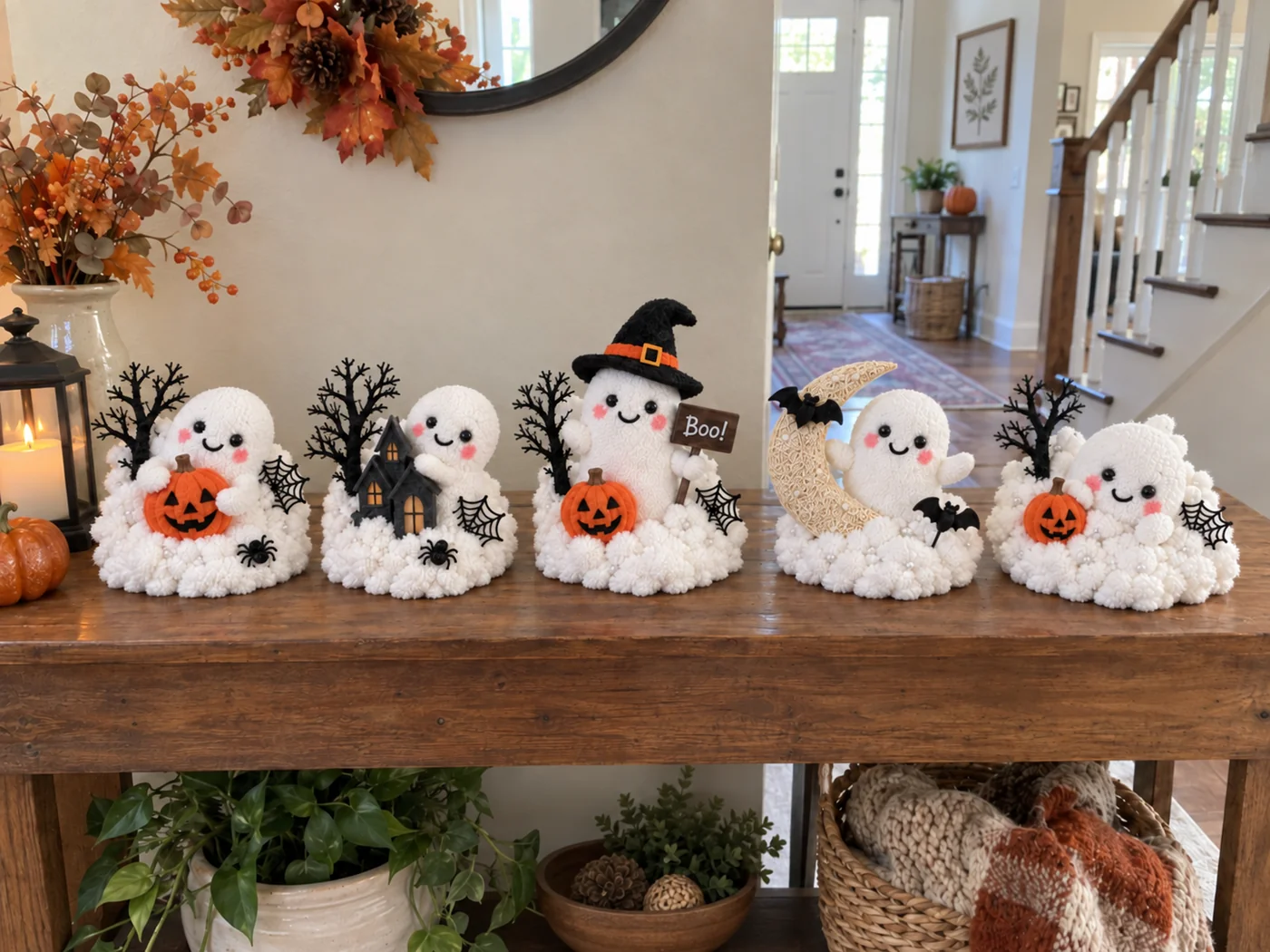 Ghost display on a dining room console