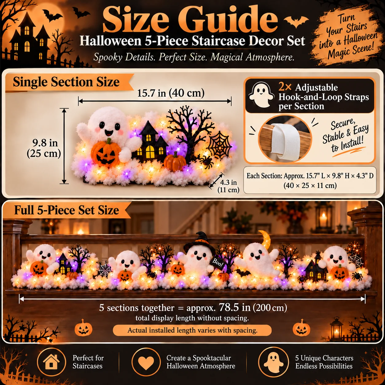 Ghost decor dimensions and size guide