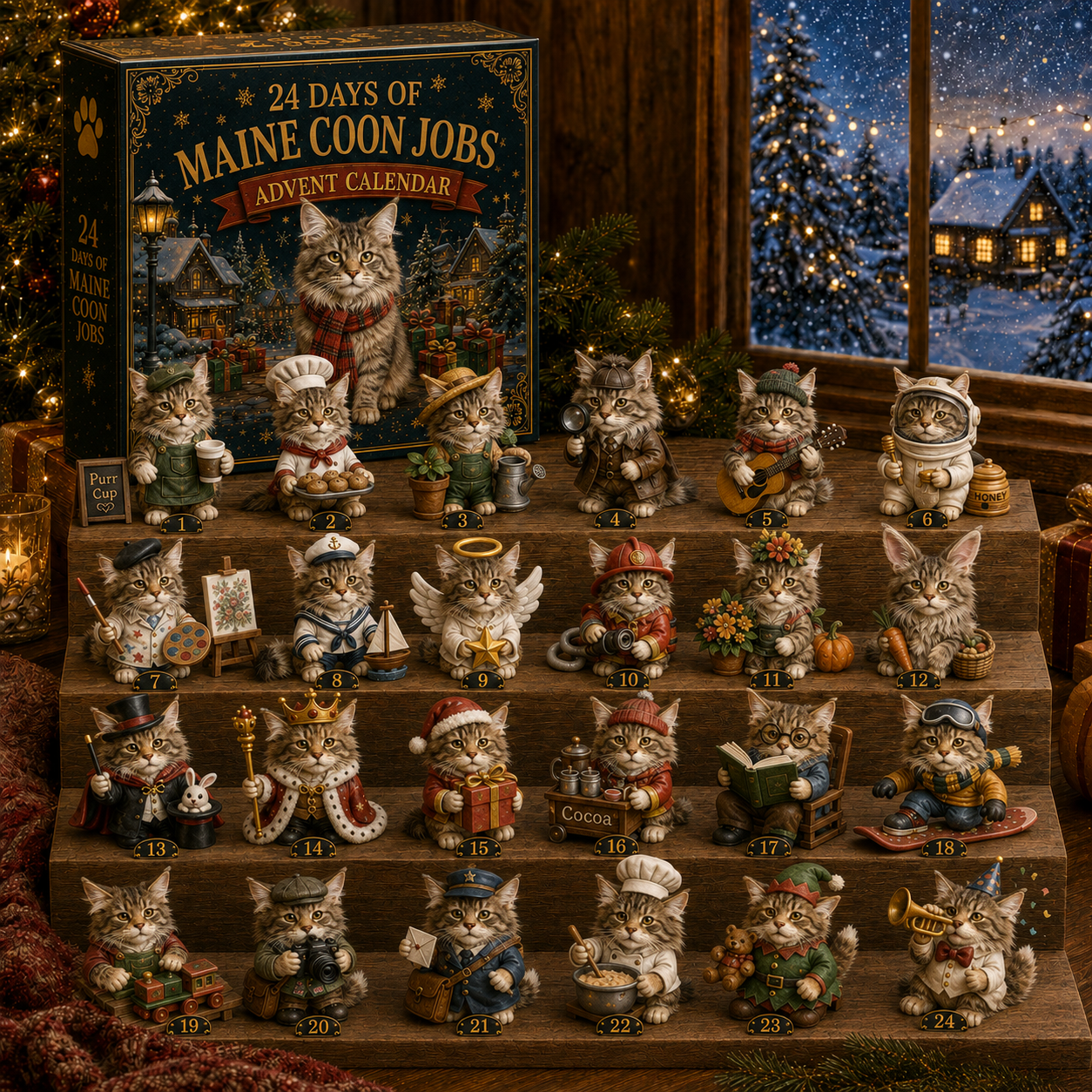Maine Coon mystery blind box collectible