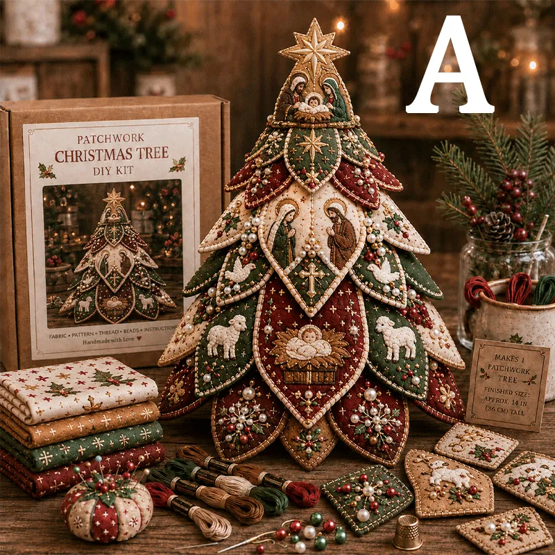 🔥LAST DAY 49% OFF - ✝️Religious-Themed Beaded & Quilted Christmas Tree DIY Kit