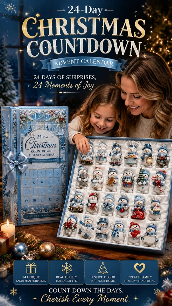 24 Day Christmas Snowman Advent Calendar