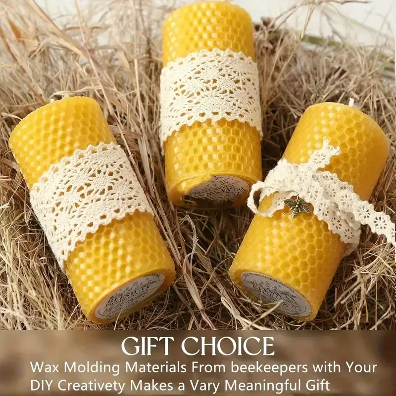 Decorative handmade beeswax candle gift ideas
