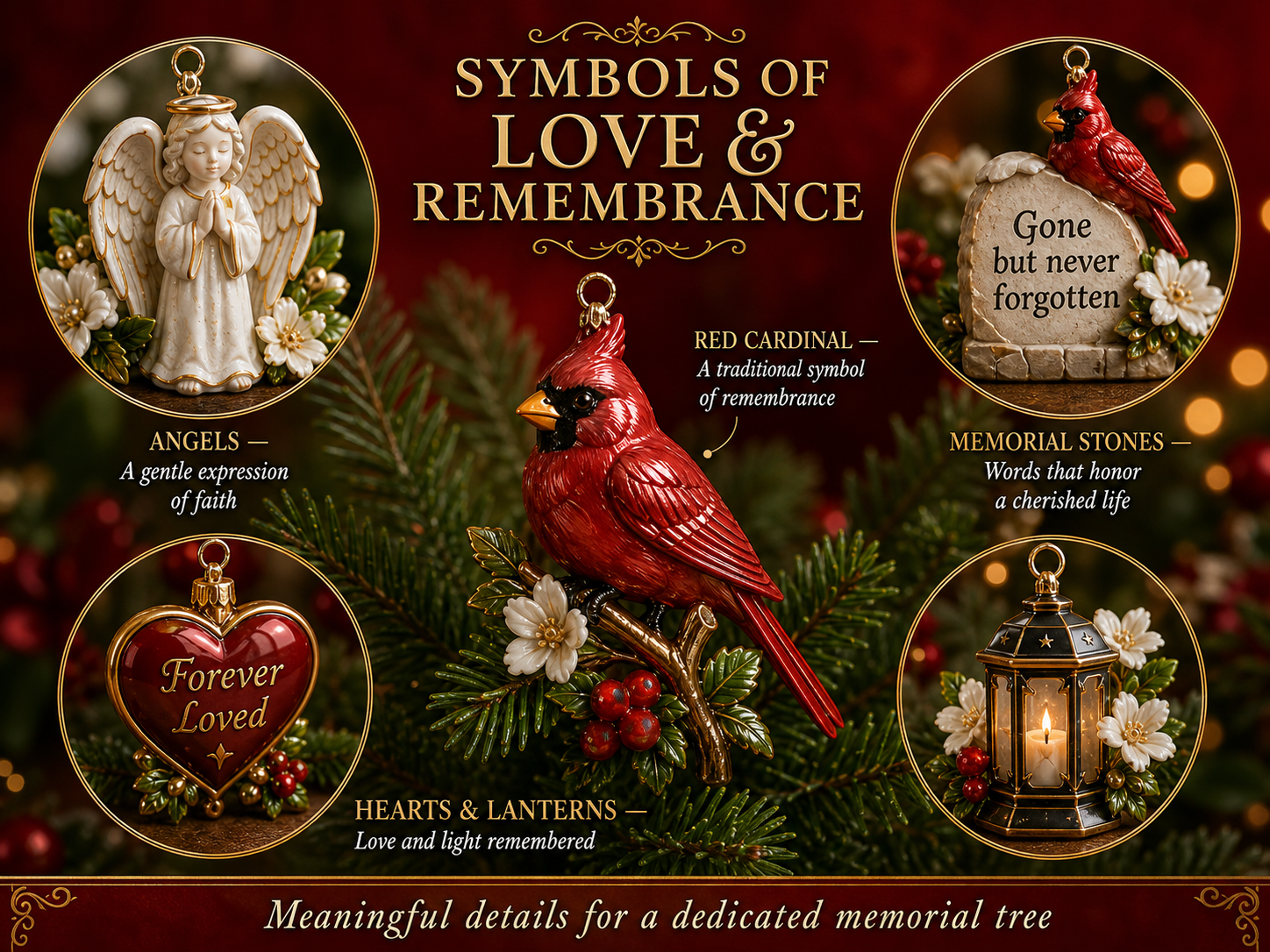 Memorial Christmas symbols