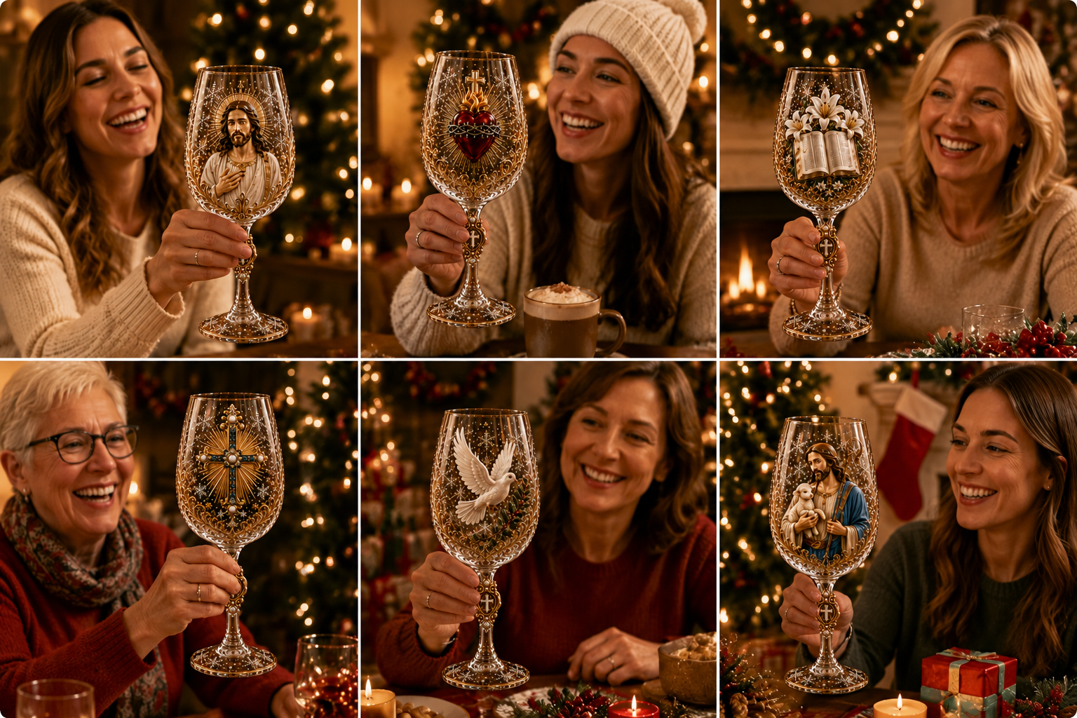 Faith and Grace glass lifestyle collage