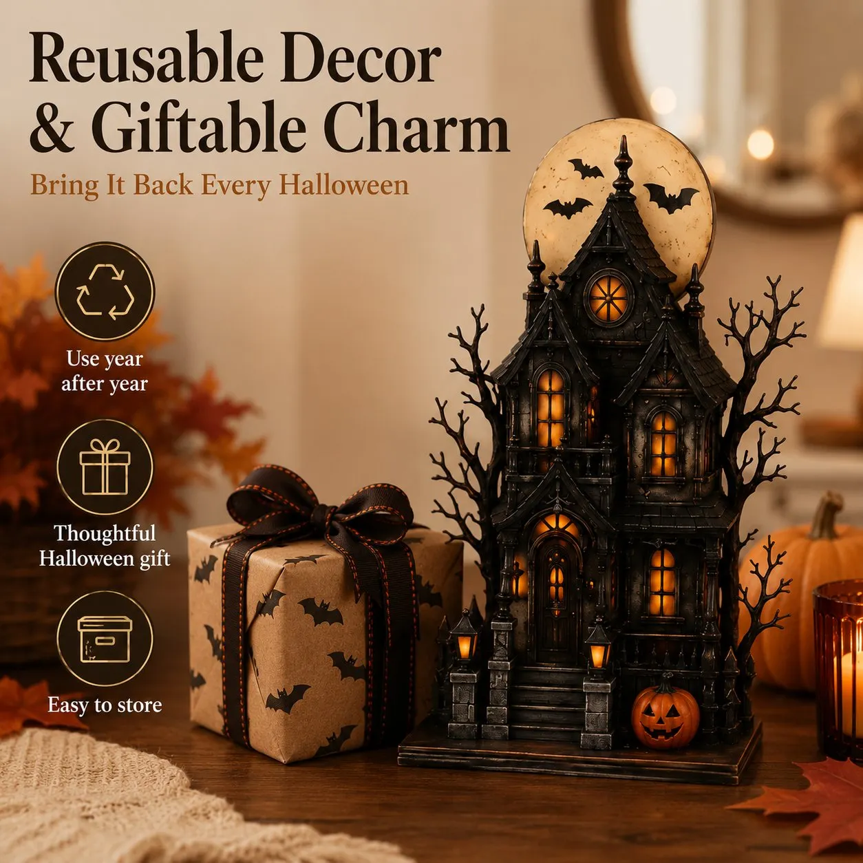 Reusable Halloween tabletop decorations