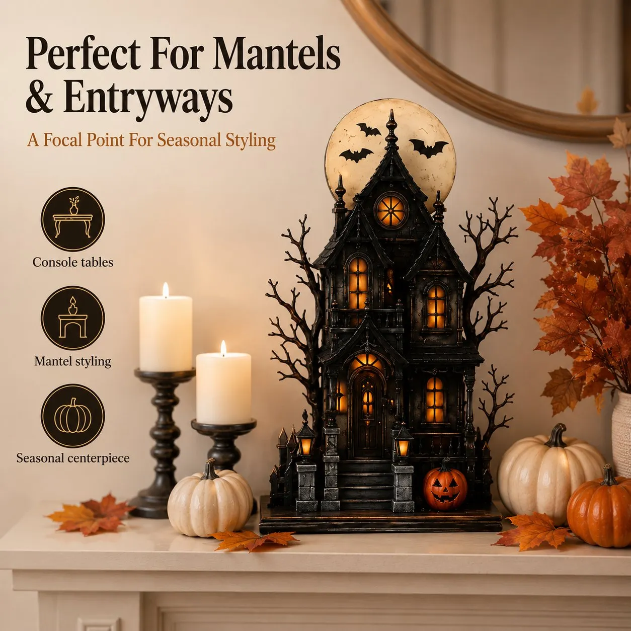 Halloween tabletop decoration arrangement