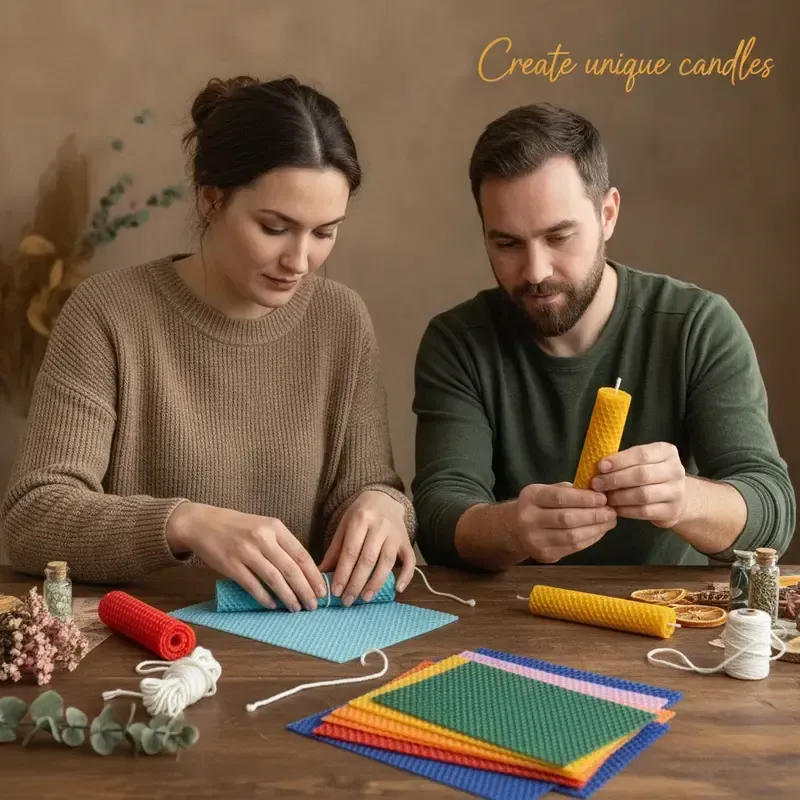 Color choices for DIY beeswax candles