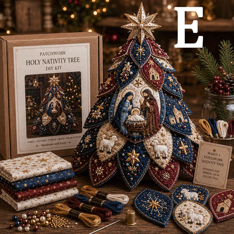 🔥LAST DAY 49% OFF - ✝️Religious-Themed Beaded & Quilted Christmas Tree DIY Kit
