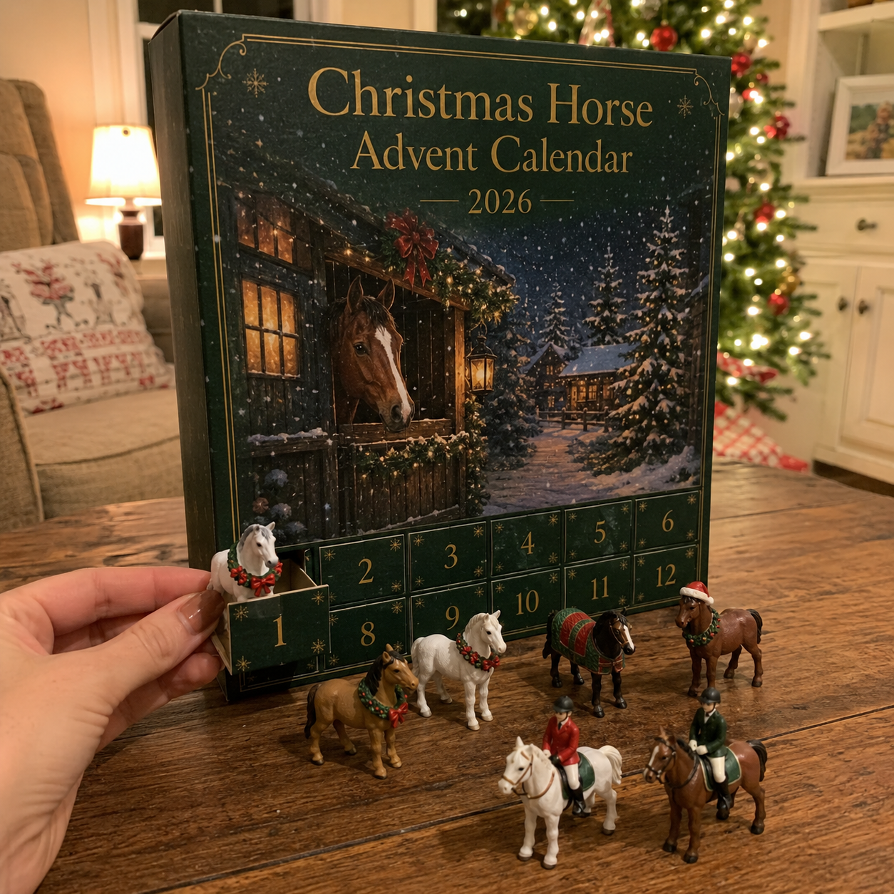 Horse figures revealed from the advent calendar