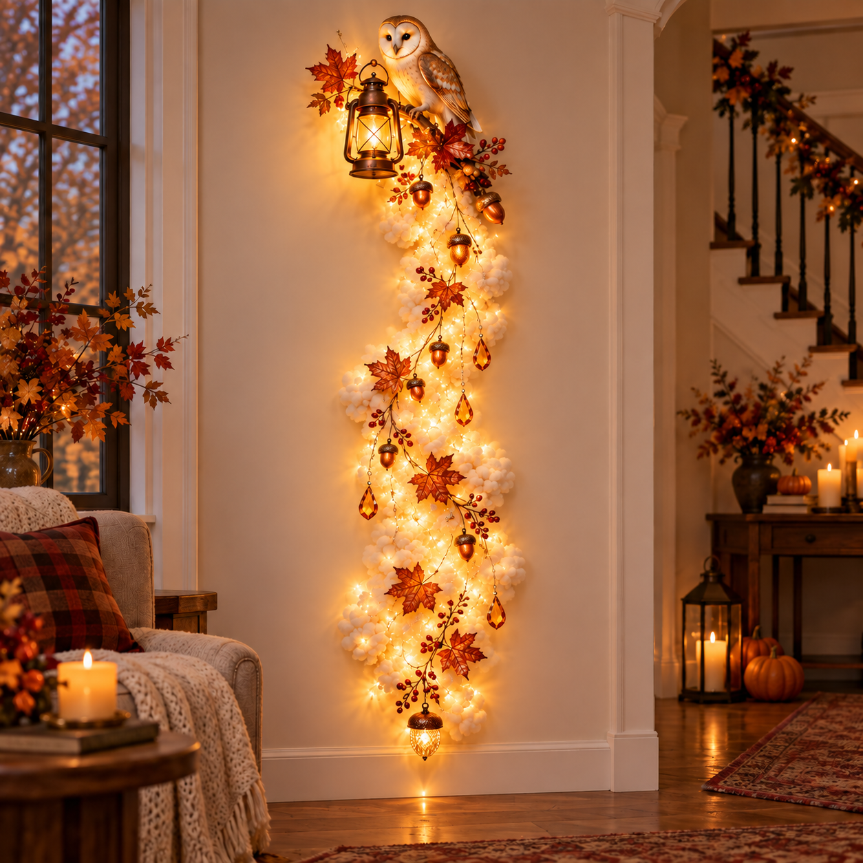 Harvest Owl wall light style