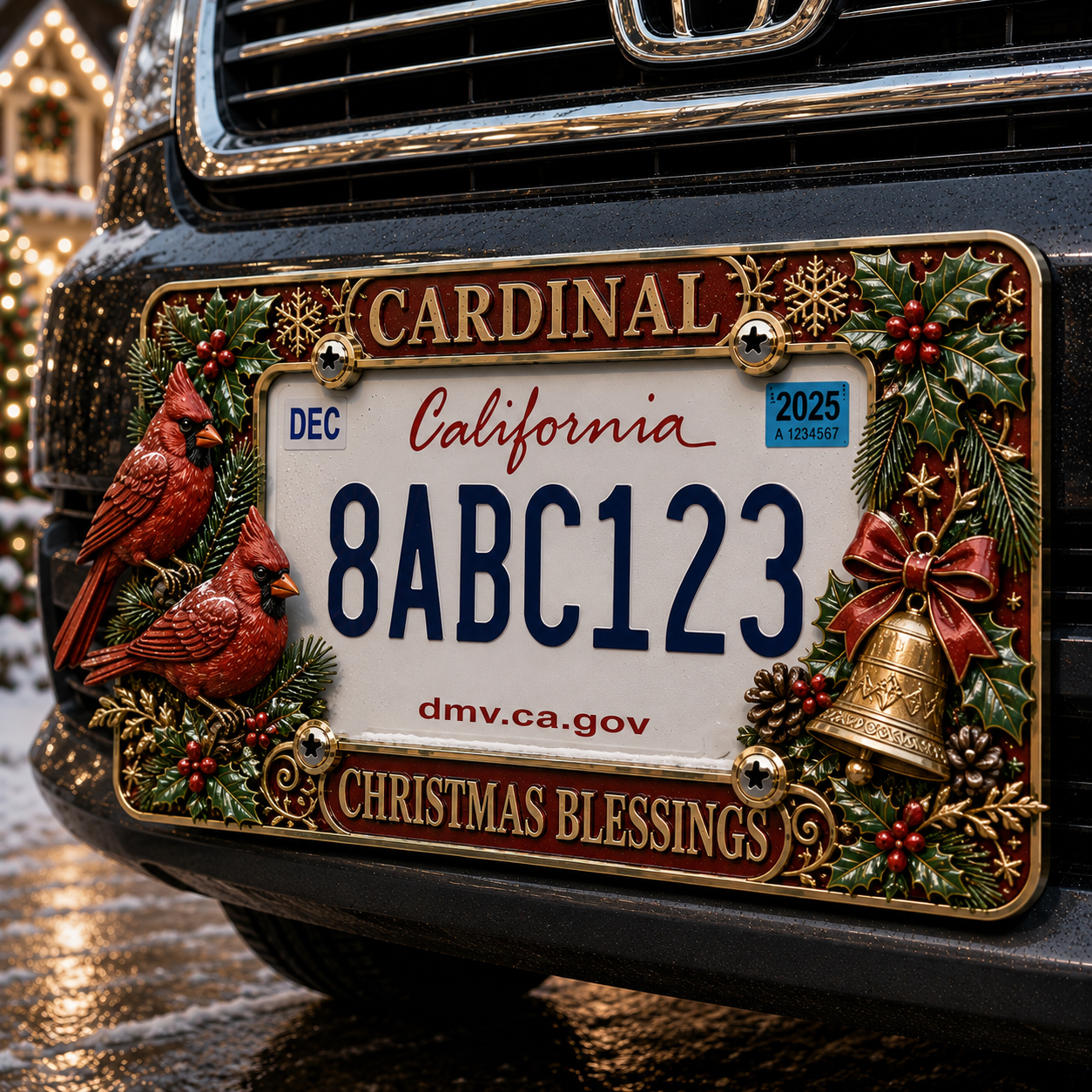 🔥LAST DAY 60% OFF-🎄Christmas License Plate Frame – Festive Style for Every Ride
