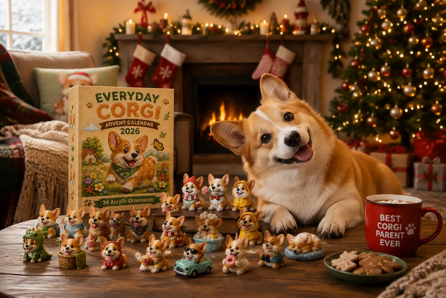 Corgi holiday charms
