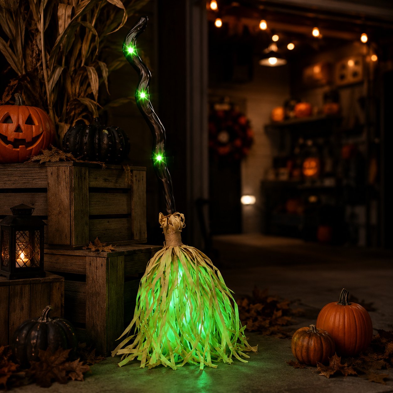 ⚡Limited time 49% -🧹Animated Moving Witch Broom | Halloween Light & Sound Decor（🚚Free Shipping）
