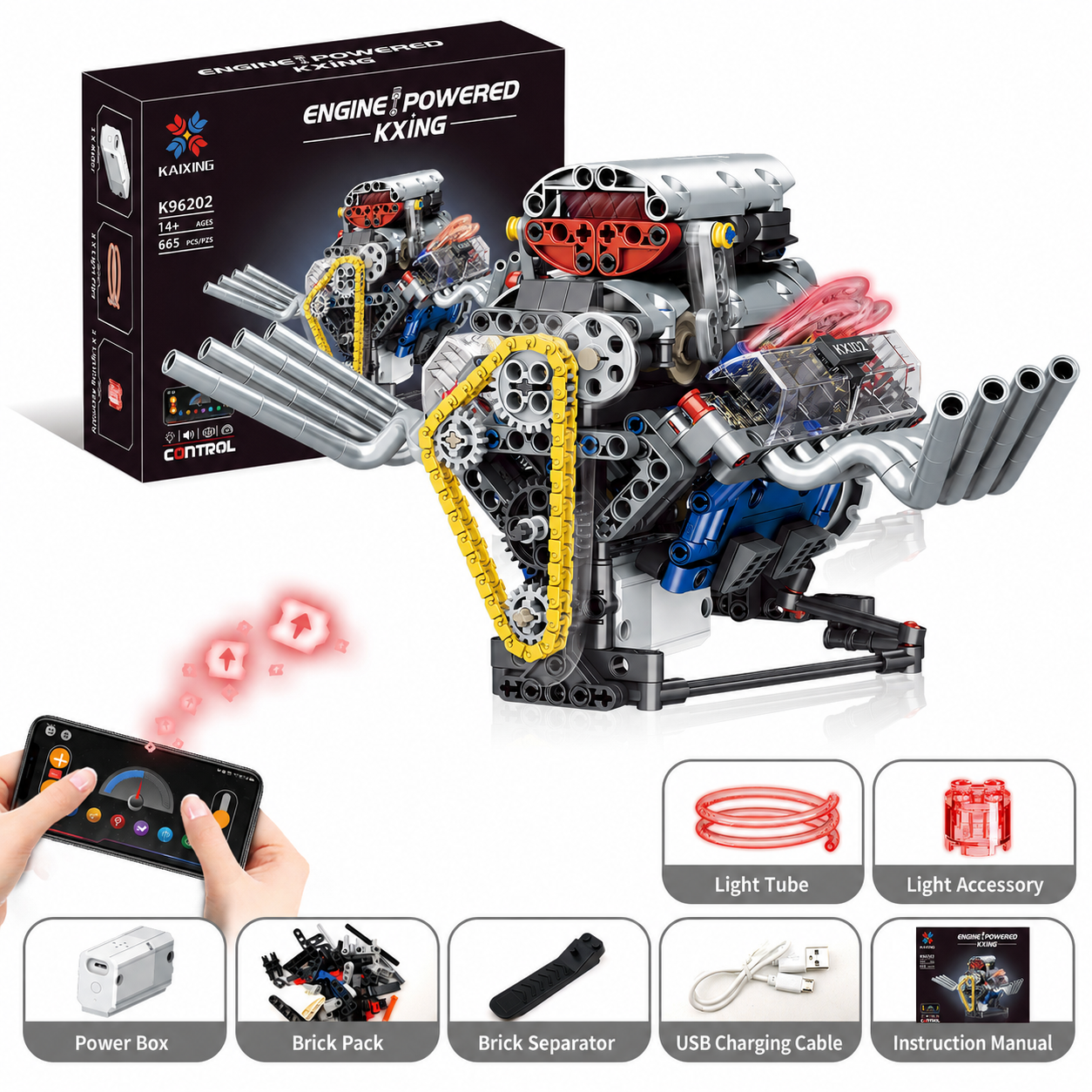 Mechanical engine building kit model