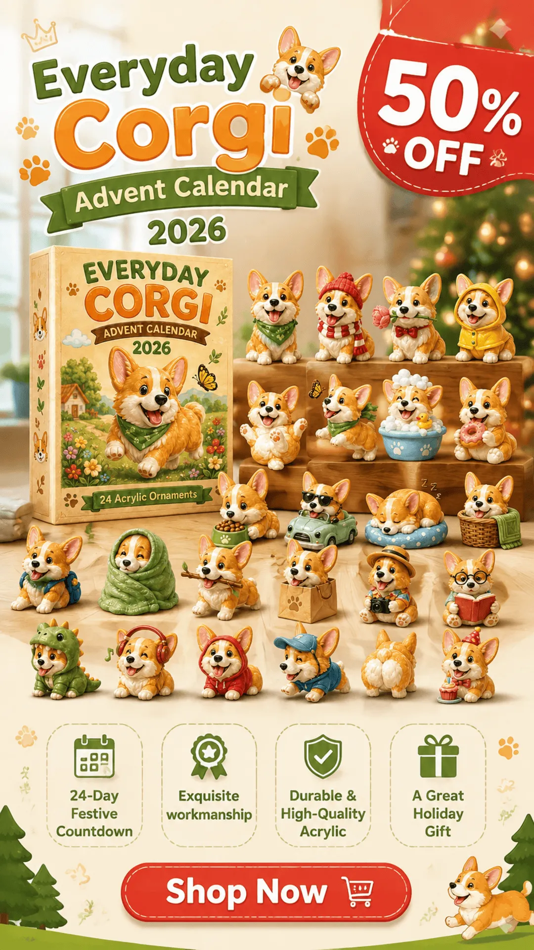Corgi advent calendar product detail